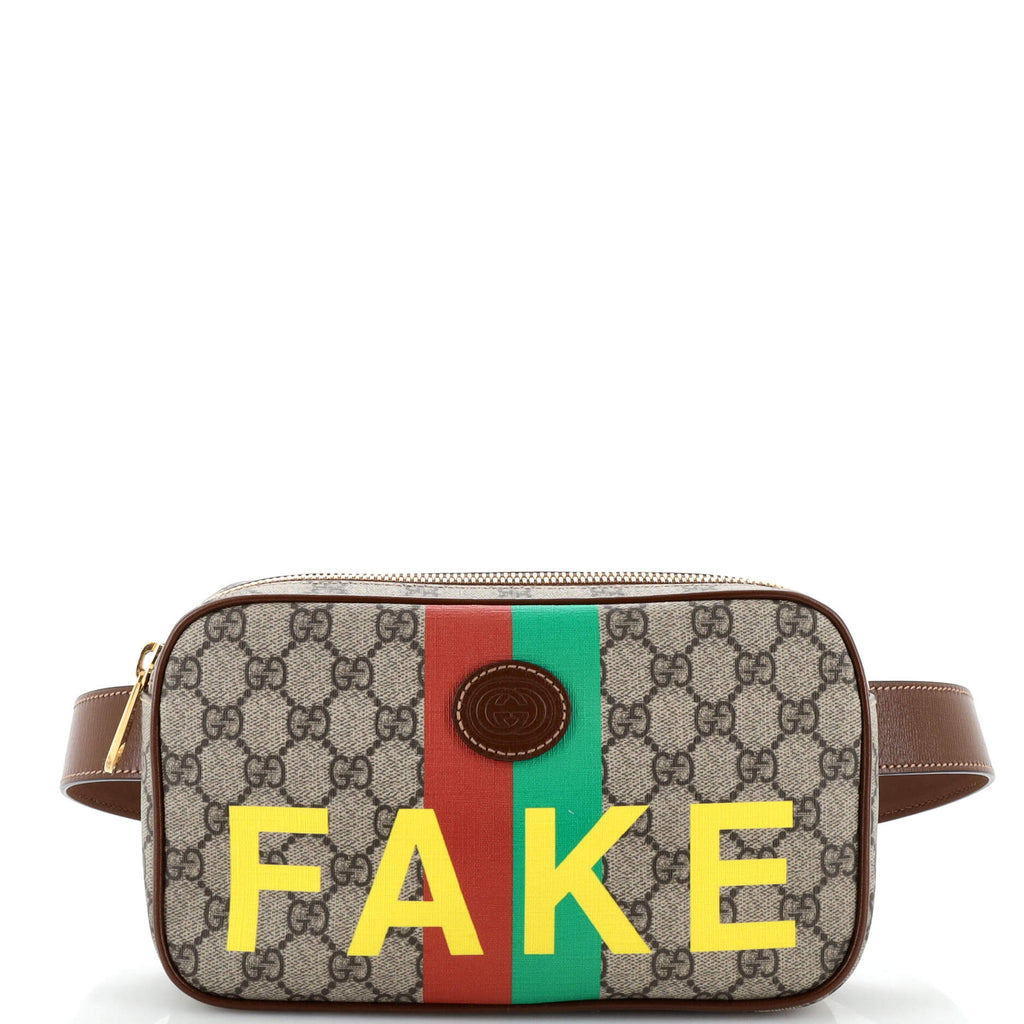 Gucci Fake/Not Zip Belt Bag Printed GG Coated Canvas 296288