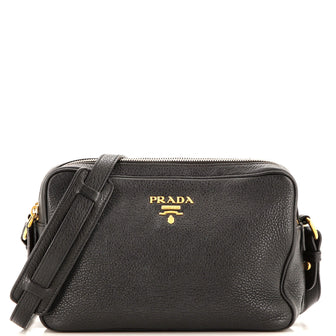 Prada Double Zip Camera Bag Vitello Daino