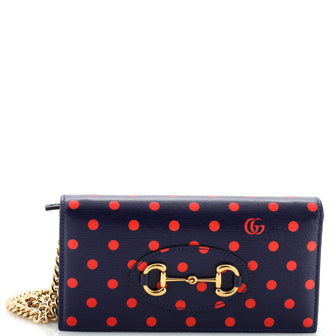 Gucci Horsebit 1955 Chain Wallet Printed Leather