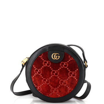 Gucci Ophidia Round Shoulder Bag GG Velvet Mini