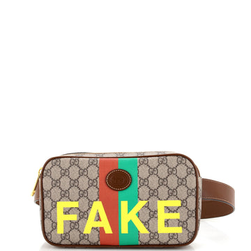 Gucci Fake/Not Zip Belt Bag Printed GG Coated Canvas