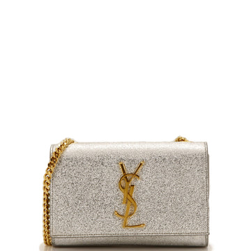 Saint Laurent Classic Monogram Crossbody Bag Glitter Leather Small
