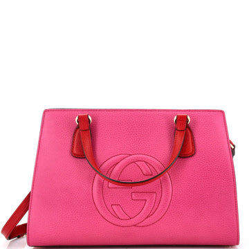 Gucci Soho Convertible Top Handle Satchel Leather Medium