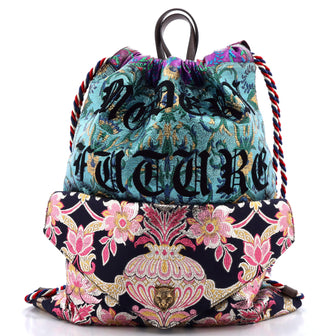 Gucci Drawstring Backpack Brocade Large