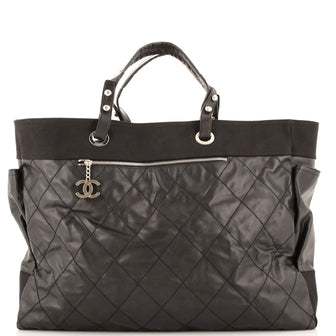 Chanel Biarritz Pocket Tote Quilted Coated Canvas XL