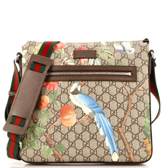 Gucci Front Zip Messenger Tian Print GG Coated Canvas Medium