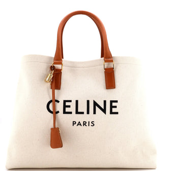 Celine Horizontal Cabas Tote Canvas with Leather
