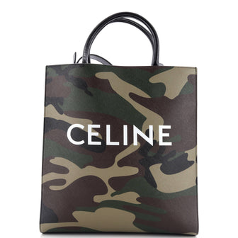 Celine Vertical Cabas Tote Camouflage Coated Canvas Medium