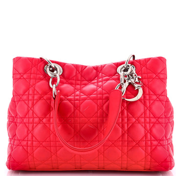 Christian Dior Soft Chain Tote Cannage Quilt Lambskin Small