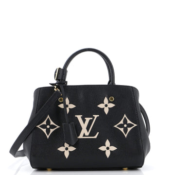 Louis Vuitton Montaigne Handbag Bicolor Monogram Empreinte Giant BB