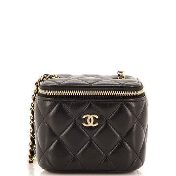 Chanel Classic Vanity Case with Chain Quilted Lambskin Mini