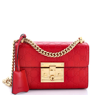 Gucci Padlock Shoulder Bag Guccissima Leather Small