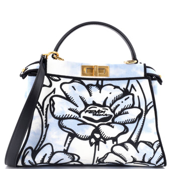 Fendi Peekaboo Iconic Bag Joshua Vides Printed Canvas Regular