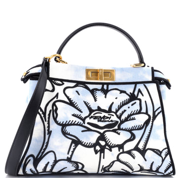 Fendi Peekaboo Iconic Bag Joshua Vides Printed Canvas Regular