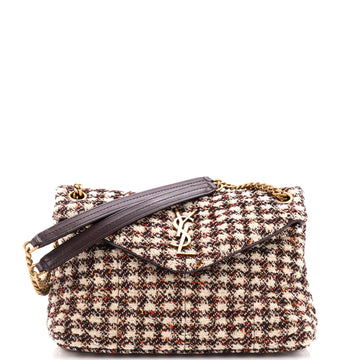 Saint Laurent Loulou Puffer Shoulder Bag Quilted Tweed Small