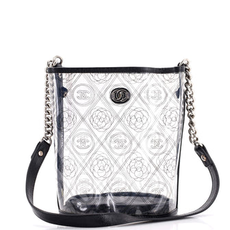 Chanel Camellia Coco Bucket Bag Printed PVC Medium