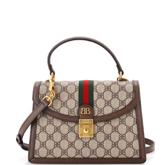 Balenciaga x Gucci The Hacker Project Top Handle Bag BB Coated Canvas Small