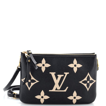 Louis Vuitton Double Zip Pochette Bicolor Monogram Empreinte Giant