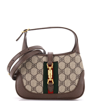 Balenciaga x Gucci The Hacker Project Jackie 1961 Hobo BB Coated Canvas Mini