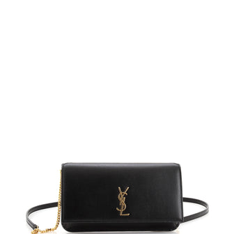 Saint Laurent Classic Monogram Phone Holder Shoulder Bag Leather