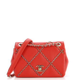Chanel Entwined Chain Flap Bag Quilted Lambskin Small