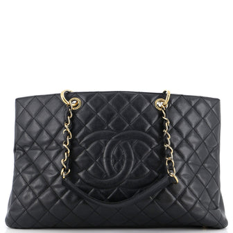 Chanel Grand Shopping Tote Quilted Caviar XL