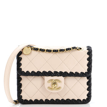 Chanel My Own Frame Flap Bag Braided Quilted Calfskin Mini