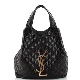 Saint Laurent Icare Shopping Tote Quilted Leather Maxi