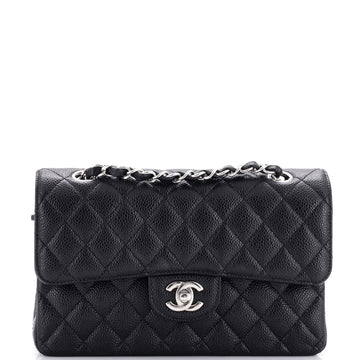 Chanel Classic Double Flap Bag Quilted Caviar Small