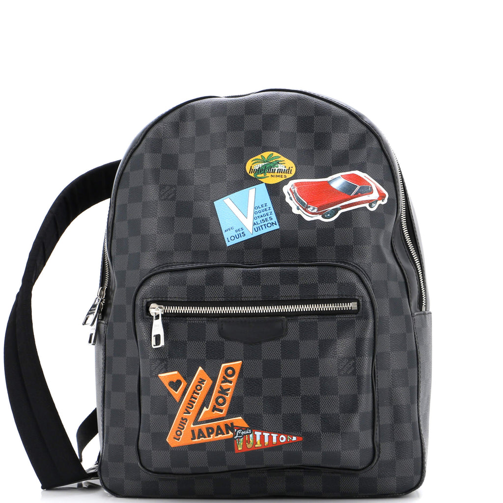 louis vuitton backpack japan Louis Vuitton Josh Backpack Limited Edition World Tour Damier Graphite Black 2964791