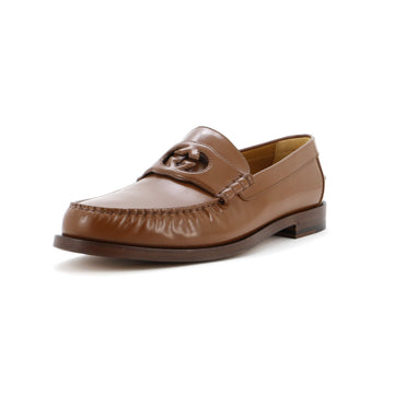 Gucci Men's Interlocking G Cutout Loafers Leather