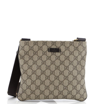 Gucci Zip Top Messenger Bag GG Coated Canvas Small