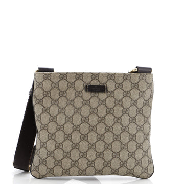Gucci Zip Top Messenger Bag GG Coated Canvas Small