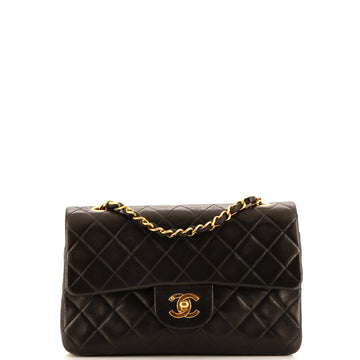 Chanel Vintage Classic Double Flap Bag Quilted Lambskin Small