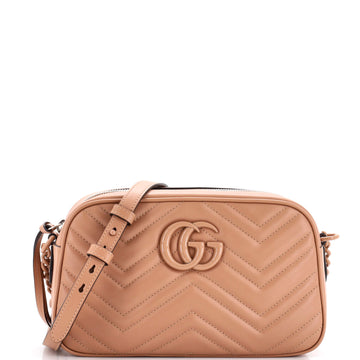 Gucci GG Marmont Monochrome Shoulder Bag Matelasse Leather Small