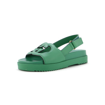 Gucci Women's Interlocking G Cut-Out Slingback Sandals Leather