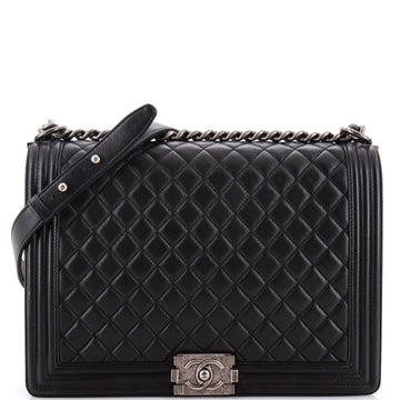 Chanel Boy Flap Bag Quilted Calfskin Large