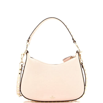 Valentino Garavani Rockstud Zip Hobo Bag Leather Small Pink 2966191