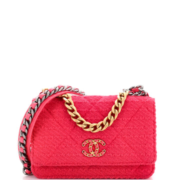 Chanel 19 Wallet on Chain Quilted Tweed