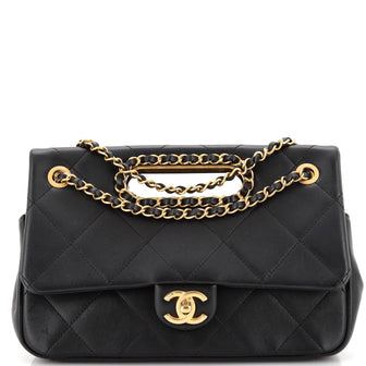 Chanel A Real Catch Flap Bag Quilted Lambskin Medium