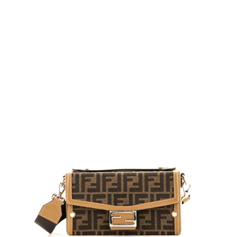 Fendi Baguette Soft Trunk Bag Zucca Canvas and Leather
