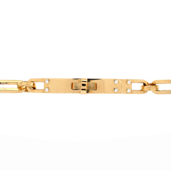 Hermes Kelly Chaine Choker Necklace 18K Yellow Gold with Diamonds Small