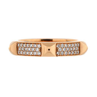 Hermes Clou d'H Ring 18K Rose Gold with Diamonds