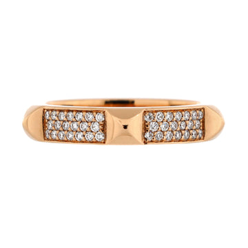 Hermes Clou d'H Ring 18K Rose Gold with Diamonds