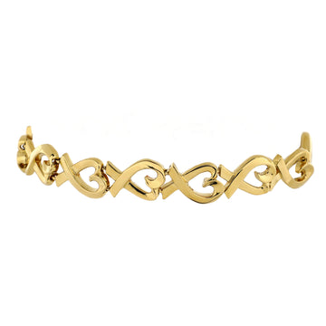 Tiffany & Co. Paloma Picasso Loving Heart Bangle Bracelet 18K Yellow Gold