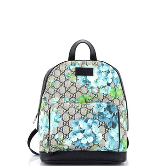 Gucci Zip Pocket Backpack Blooms Print GG Coated Canvas Small