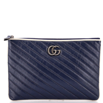 Gucci GG Marmont Pouch Diagonal Quilted Leather