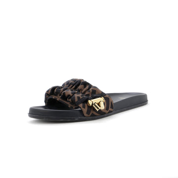 Fendi Women's Fendi Feel Slide Sandals Zucca Satin