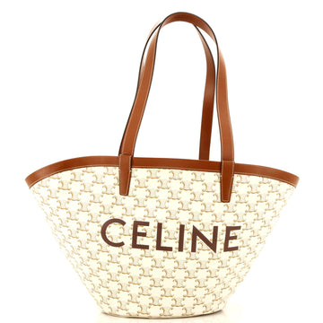 Celine Couffin Bag Triomphe Coated Canvas Medium