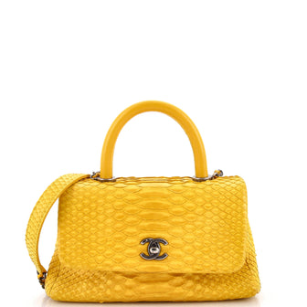 Chanel Coco Top Handle Bag Python Mini